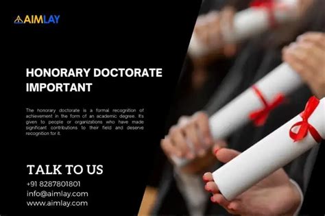 Why Is An Honorary Doctorate Important Aimlay