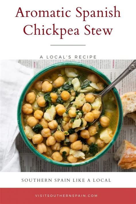 Spanish Chickpea Stew Espinacas Con Garbanzos Visit Southern Spain