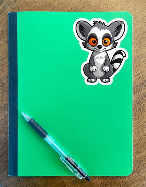 Ring Tailed Lemur Sticker Lemur Jungle Sticker Kawaii Cute Lemur