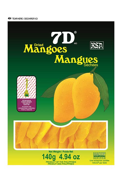 7D Dried Mangoes 140g Pack Of 5 Premium Quality Mango Snacks