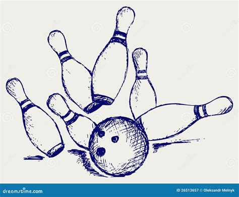 Sketch Bowling Stock Vector Illustration Of Equipment 26513657