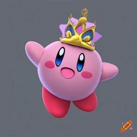 D Render Of Kirby Dressed As A Princess On Craiyon