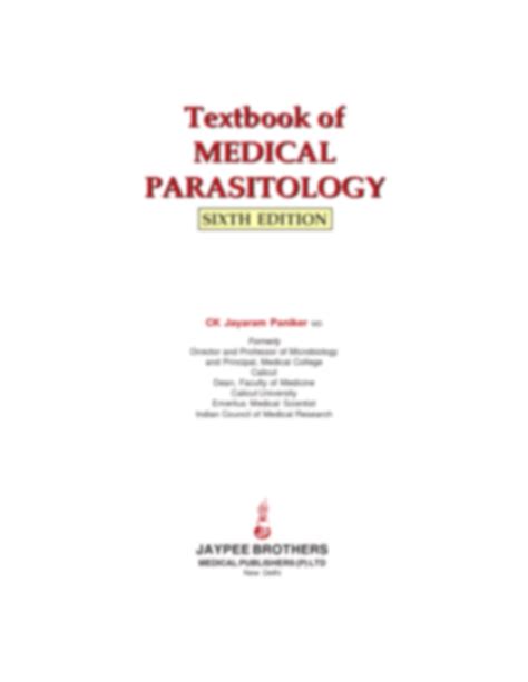 Solution Medical Parasitology Textbook Of Medical Parasitology Studypool