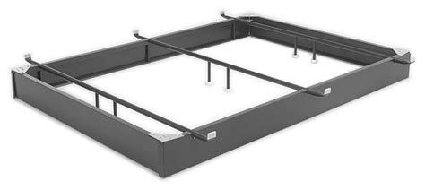 Queen Size Hotel Style Steel 75 Inch High Hospitality Metal Bed Base
