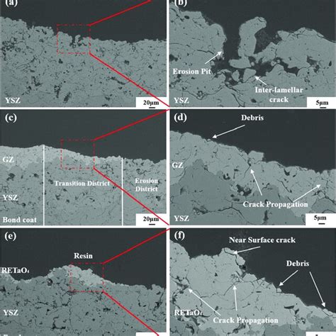 Microscopic Cross Sectional Morphologies Of Coatings After Erosion At