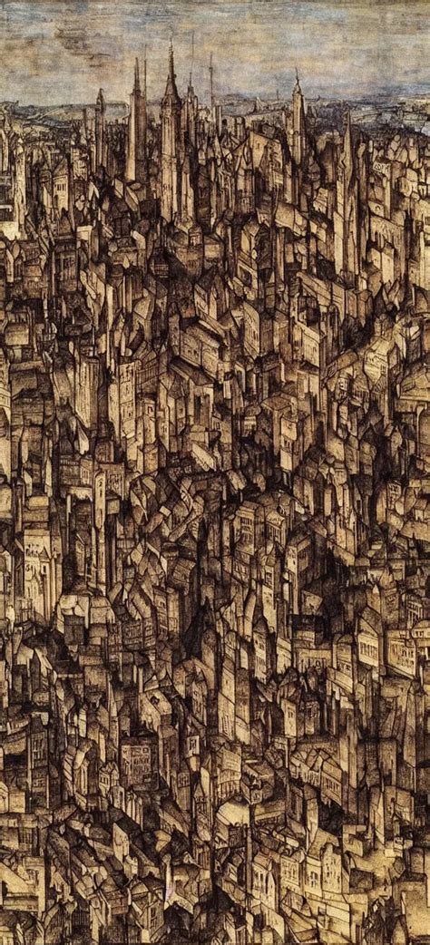 A Cityscape By Albrecht Durer Muted Colors Stable Diffusion Openart