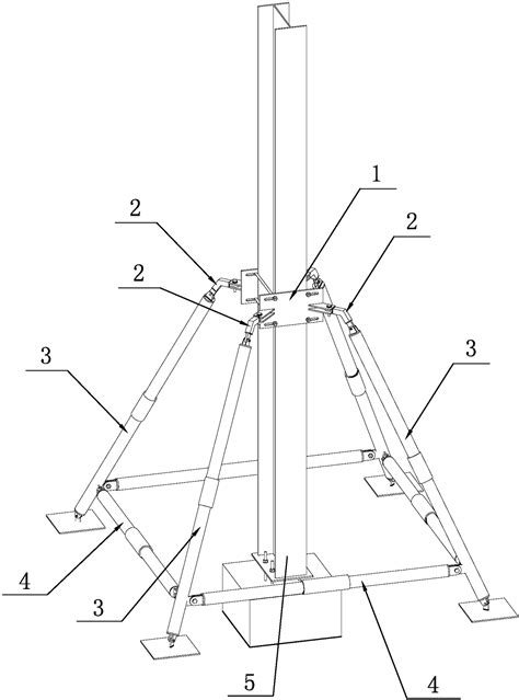 Temporary Stabilizing Structure For Bottom Bolted Single Layer Steel