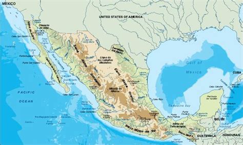 Mapa de Mesoamérica - Mapa Físico, Geográfico, Político, turístico y ...