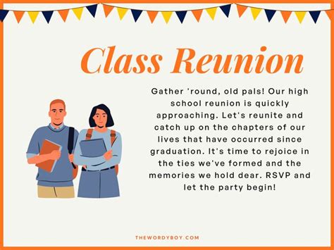 School Reunion Invitation Wording High School Class Reunion, High ...