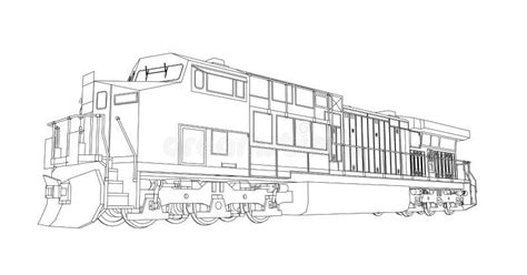 Modern Diesel Järnväg Lokomotiv Med Stormakt Och Styrka För Att Flytta