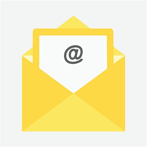 Yellow Email Icon Isolate On White Background 12142238 Vector Art At