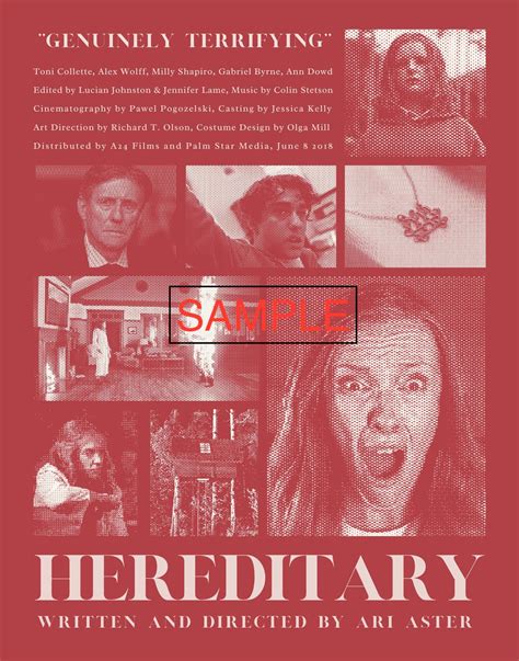 Hereditary Movie Poster Vintage Wall Print Digital Download Multiple