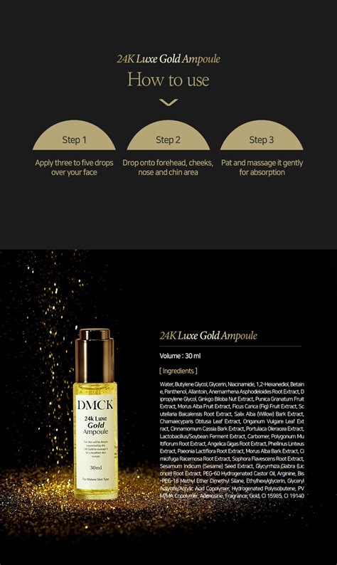 Korean Beauty Cosmetics Facial Ampoule Serum 24k Luxe Gold Ampoule