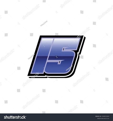 Racing Start Blue Number 15 Vector Stock Vector Royalty Free