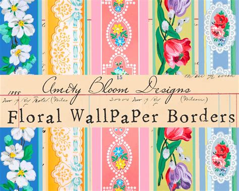 Floral Wallpaper Border - Etsy