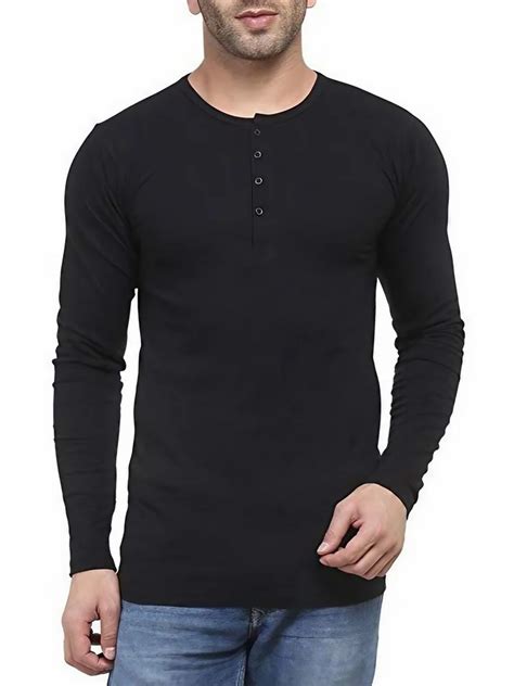 Cotton Henley Full Sleeve T Shirt Size Medium Large At Rs 250 In