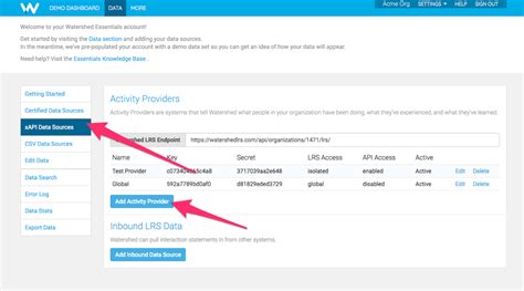 Watershed Essentials How To Connect Xapi Data Sources Watershed Lrs