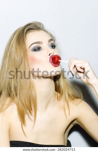 Sexy Blonde Girl Portrait Closed Eyes Stock Photo 282024713 Shutterstock