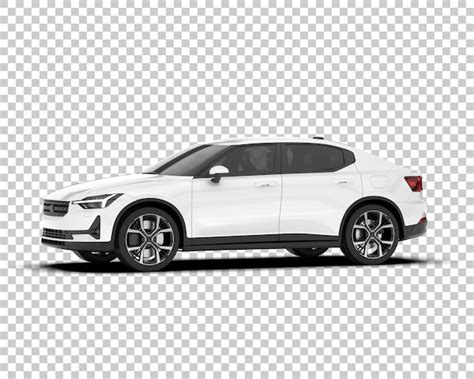 Premium Psd White City Car On Transparent Background 3d Rendering