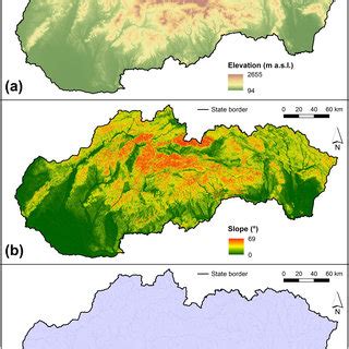 Flood Conditioning Factors A Elevation B Slope C Flow