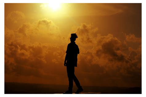 Silhouette of Man During Sunset · Free Stock Photo