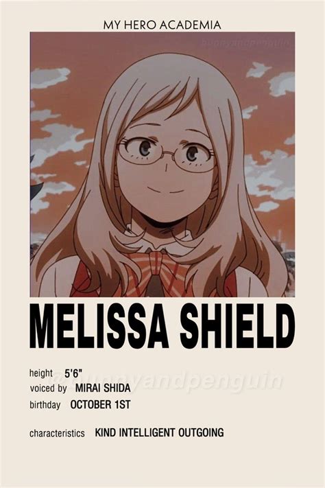 Bandp Melissa Shield My Hero Academia Minimalist Poster Minimalist