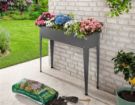 Powertec Garden Metall Hochbeet Ca X X Cm Anthrazit Von