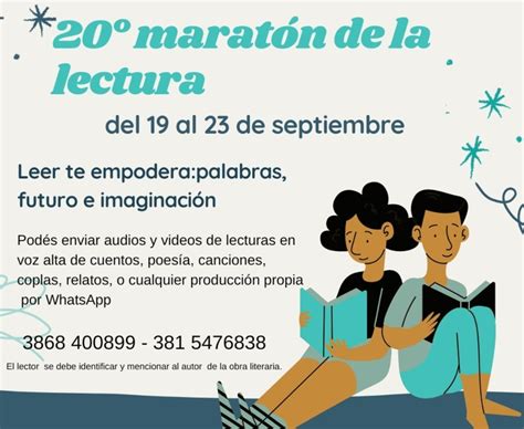 Celebraremos la 20 Maratón Nacional de Lectura del 19 al 23 de