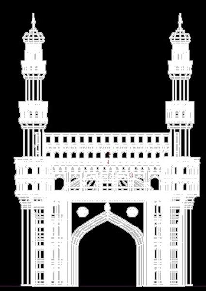 3d architecture charminar