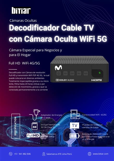 CÁMARA OCULTA EN DECODIFICADOR CABLE TV - Bitiar Equipos Tácticos