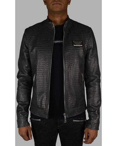 Corroder Recommander Interm Diaire Philipp Plein Leather Jacket Limited