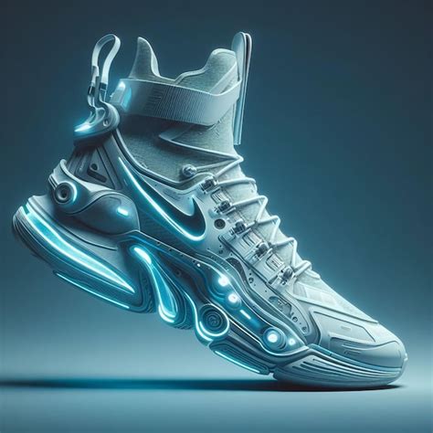 Sneaker nike futurista arte digital renderização 3d Foto Premium