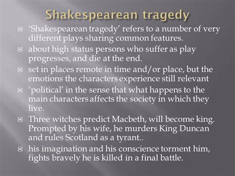 By Playwright William Shakespeare ‘shakespearean Tragedy Refers