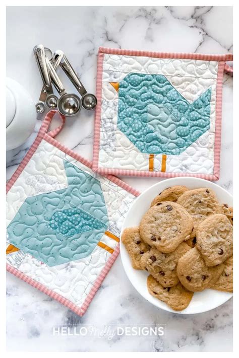 Blue Bird Hot Pads Free Sewing Pattern