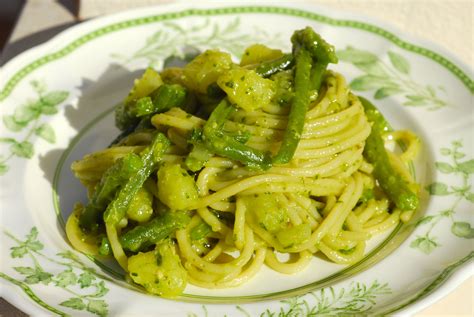 Spaghetti al pesto avvantaggè Marilì