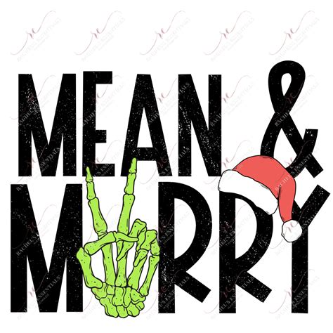 Mean And Merry Clear Cast Decal Rachels Essentials