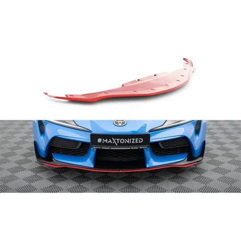 Maxton Lame Du Pare Chocs Avant Splitter V 3 Toyota Supra Mk5 Rouge