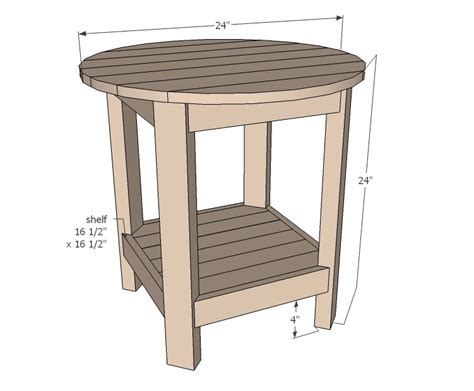 Ana White Benchright Round End Tables Diy Projects