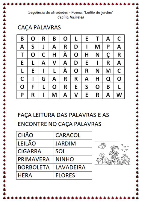 Mundo Infantil 2º Ano Leilão De Jardim Sequência De Atividades