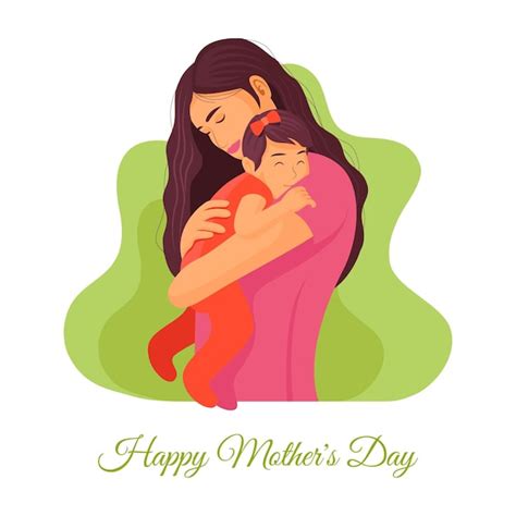 Premium Vector Flat Happy Mothers Day Illustration