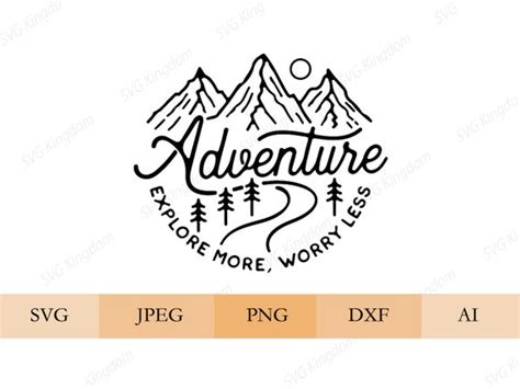 Adventure Awaits Svg Camper Svg Travel Svg Printable Vector Etsy