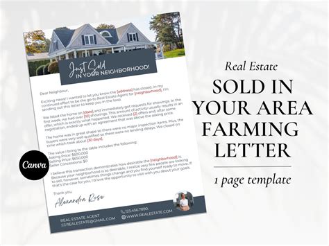 Real Estate Neighborhood Farming Letter Sold In Your Neighborhood