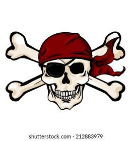 Pirate Skull Illustration Skull And Bones Skull And Crossbones Human