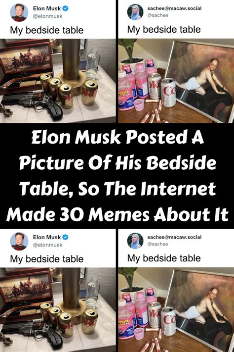 Elon Musk Posted A Photo Of His Bedside Table On Twitter And Twitter Users Can T Stop Making