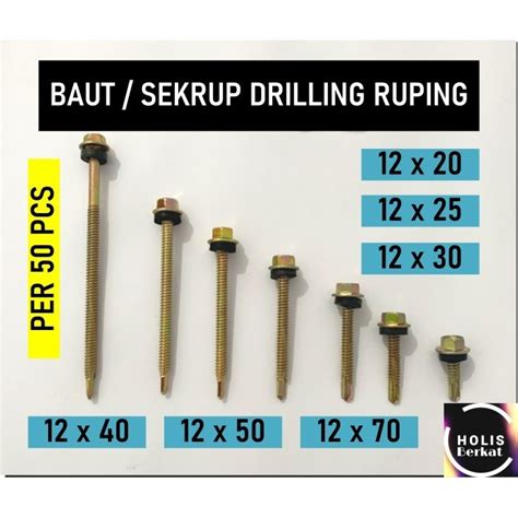 Jual Pcs Baut Skrup Sekrup Ruping Roofing X