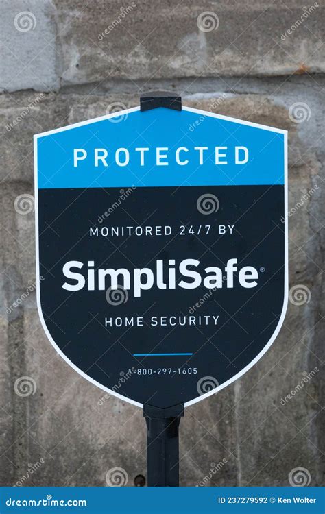 SimpliSafe Home Security System Sign and Trademark Logo Editorial ...