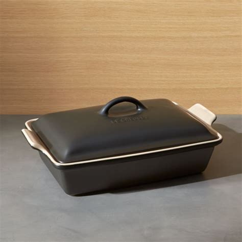 Le Creuset Heritage Covered Rectangular Stoneware Licorice Black