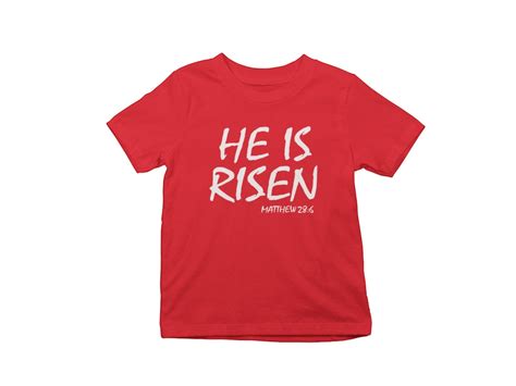 He Is Risen Shirt Christian T Shirt Religious Tee Jesus T Easter