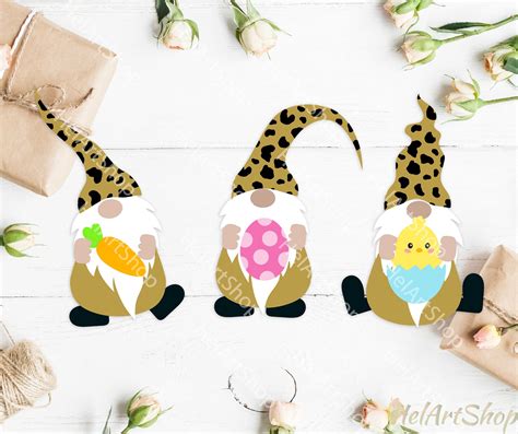 Easter Gnome Svg Gnomes Svg Leopard Print Gnomes By HelArtShop