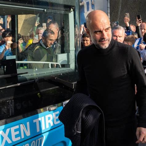 Pep Guardiola Manchester City Avant La Finale De La Cup